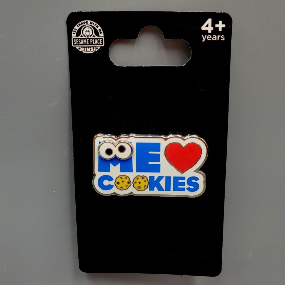 Sesame Street Place ME LOVE COOKIES Cookie Monster Heart Pin